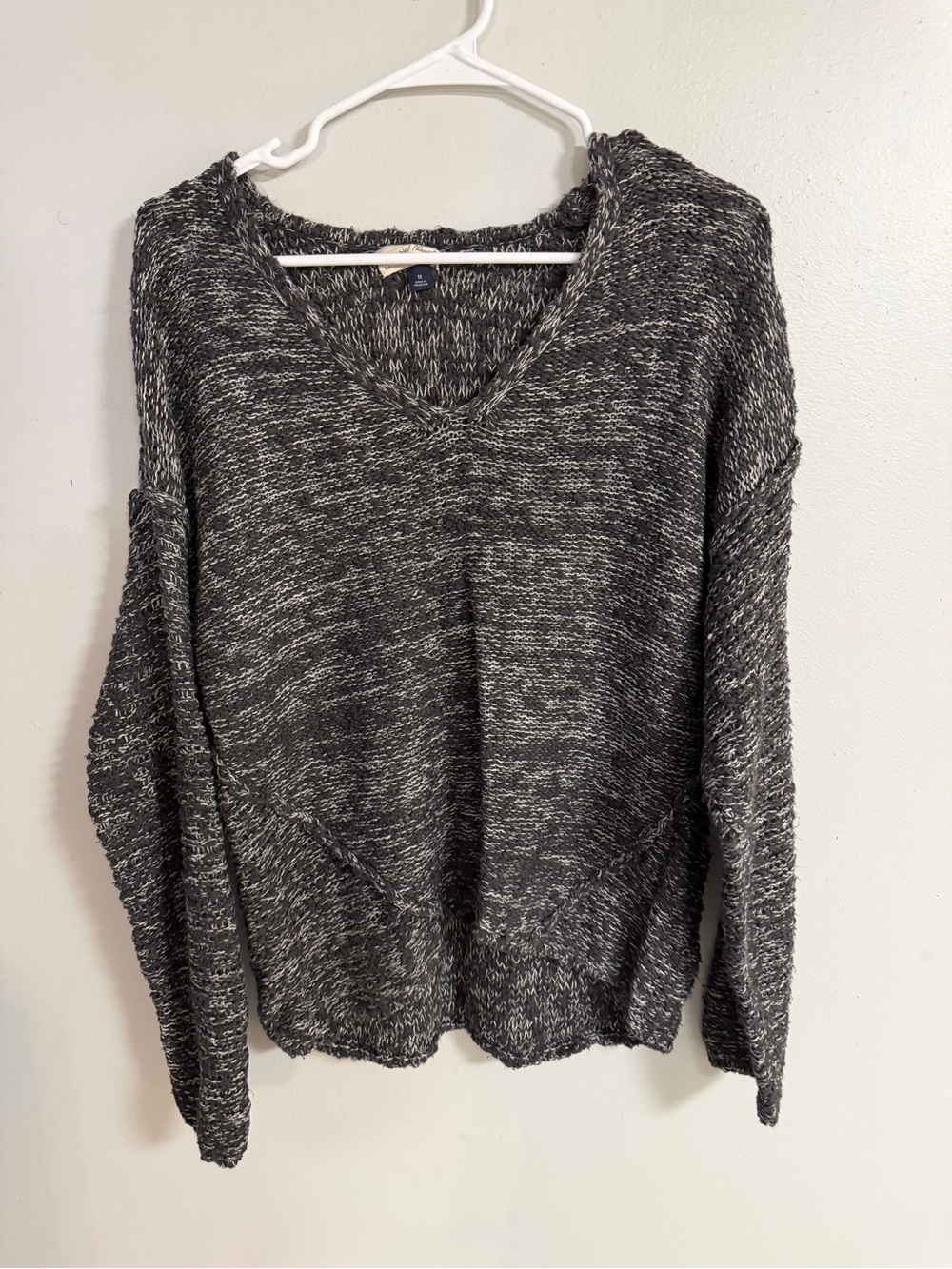 Target Marled Charcoal Gray V-Neck Sweater